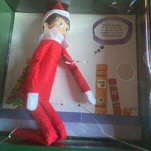 Red and White Elf Doll